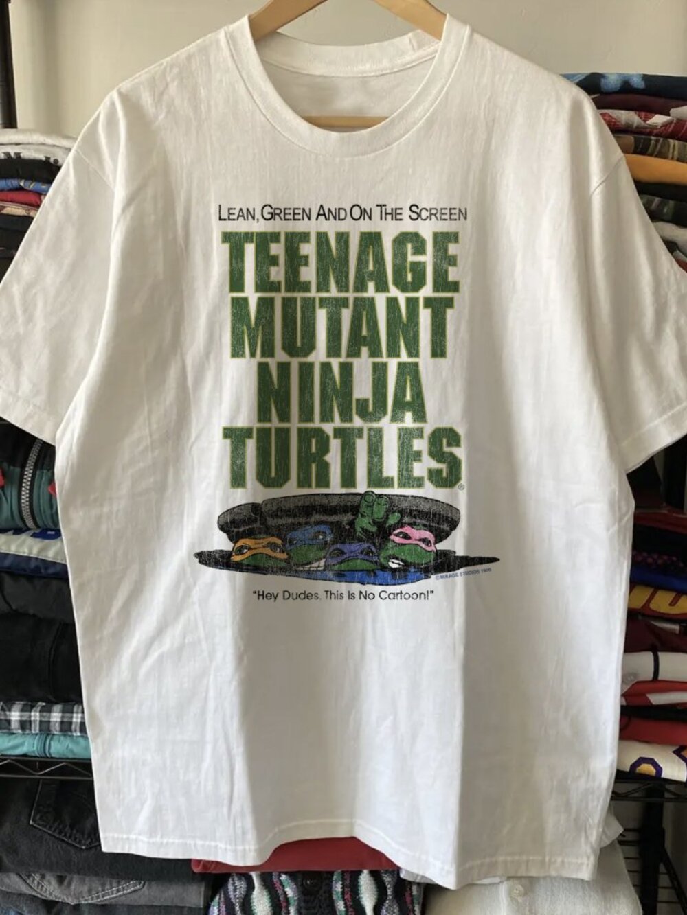 90s Teenage Mutant Ninja Turtles Movie Promo White Tee